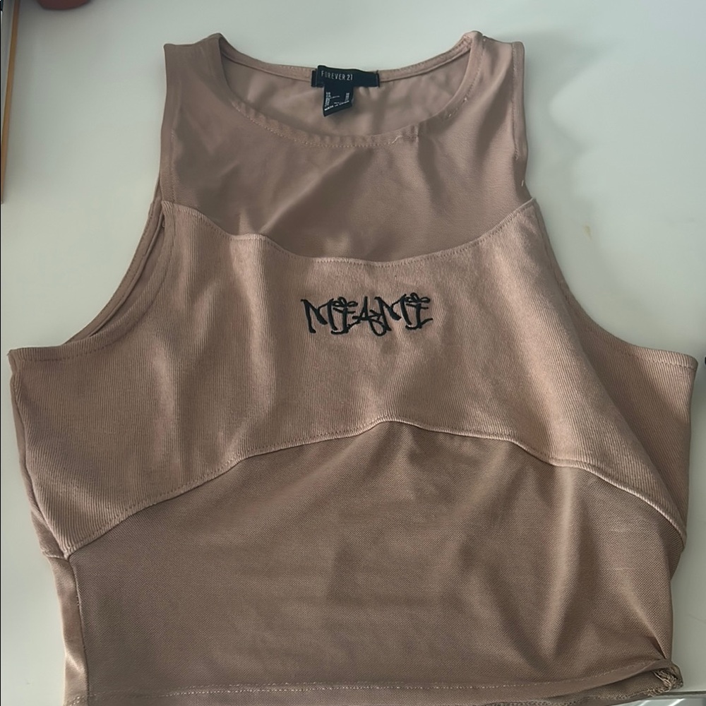 Forever 21 Tan Crop Top